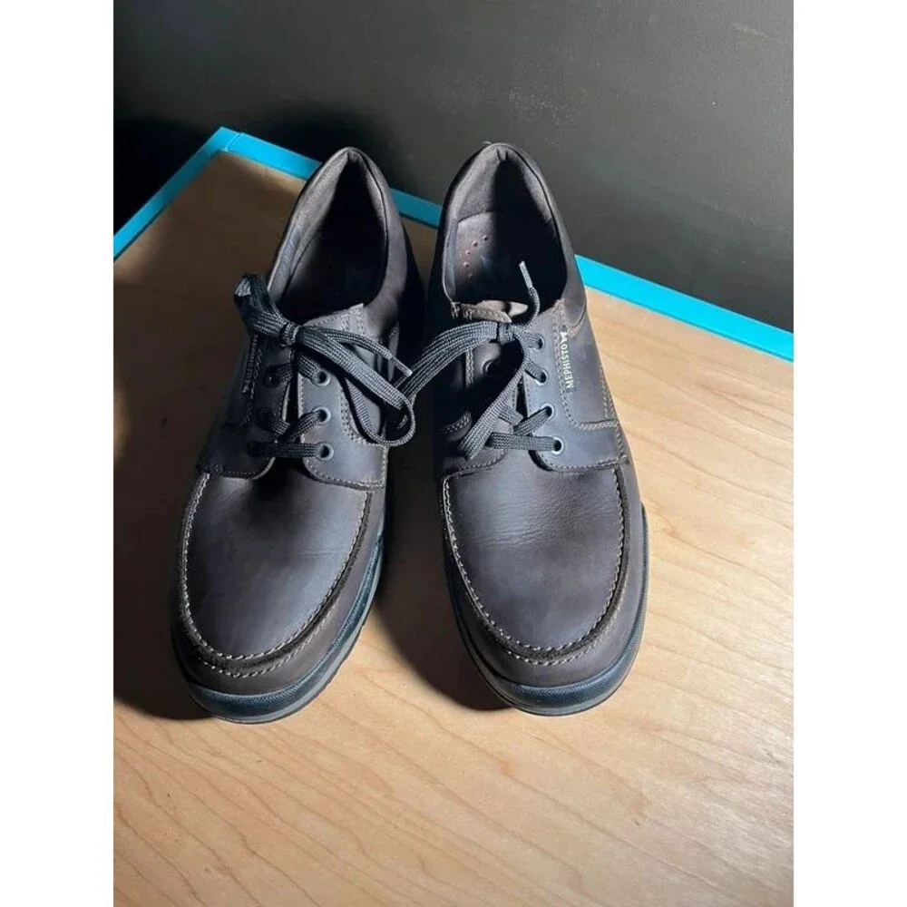 Memphisto men’s brown leather lace up shoes